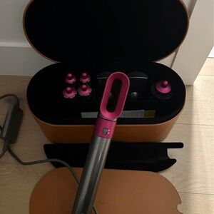 Dyson Airwrap with attachments, box, and manual